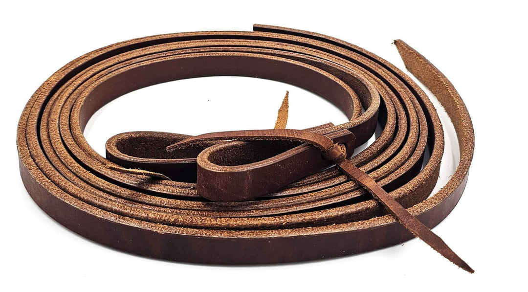Smooth Like Cactus - Harness Leather Split Reins - 7ft (#3038)