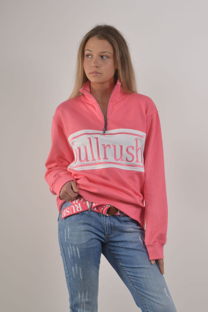 Bullrush - Zip Sweat Embroidery 25 in Pink