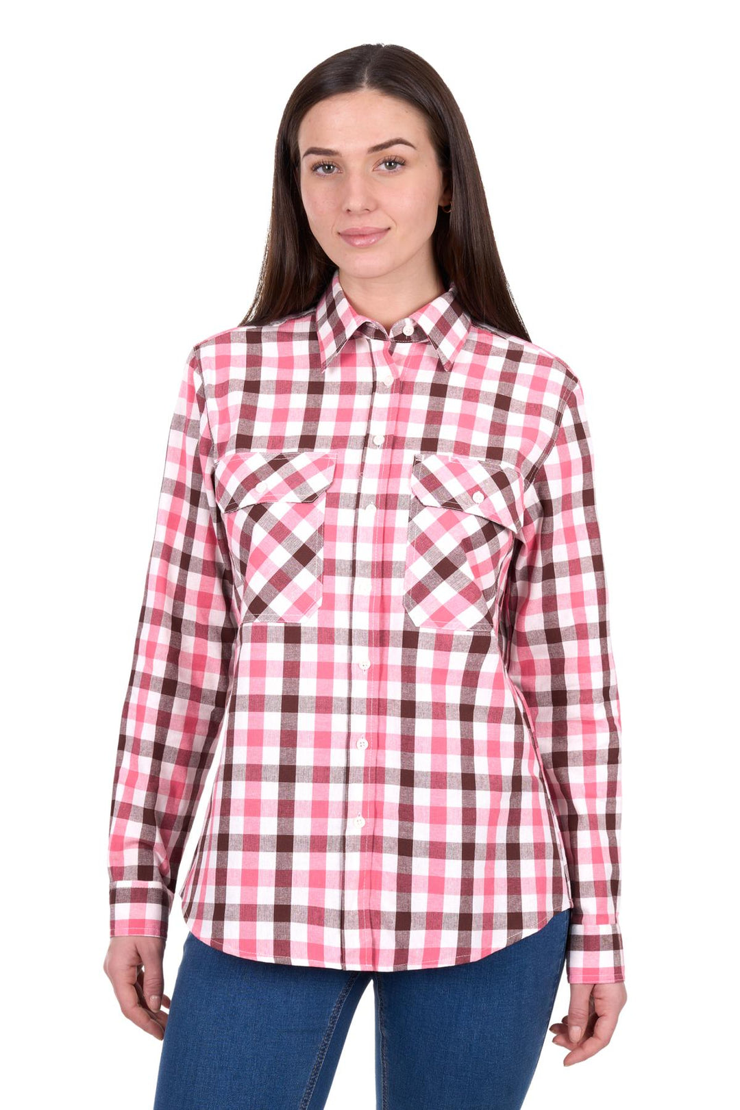 Hard Slog - WOMENS RACHEL FULL BUTTON LONG SLEEVE SHIRT
