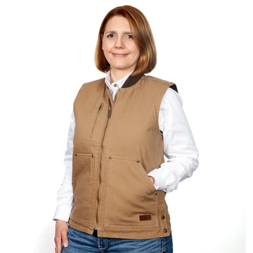Just Country - Mens Diamantina Vest in Khaki