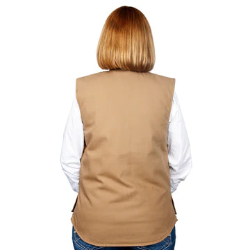Just Country - Mens Diamantina Vest in Khaki