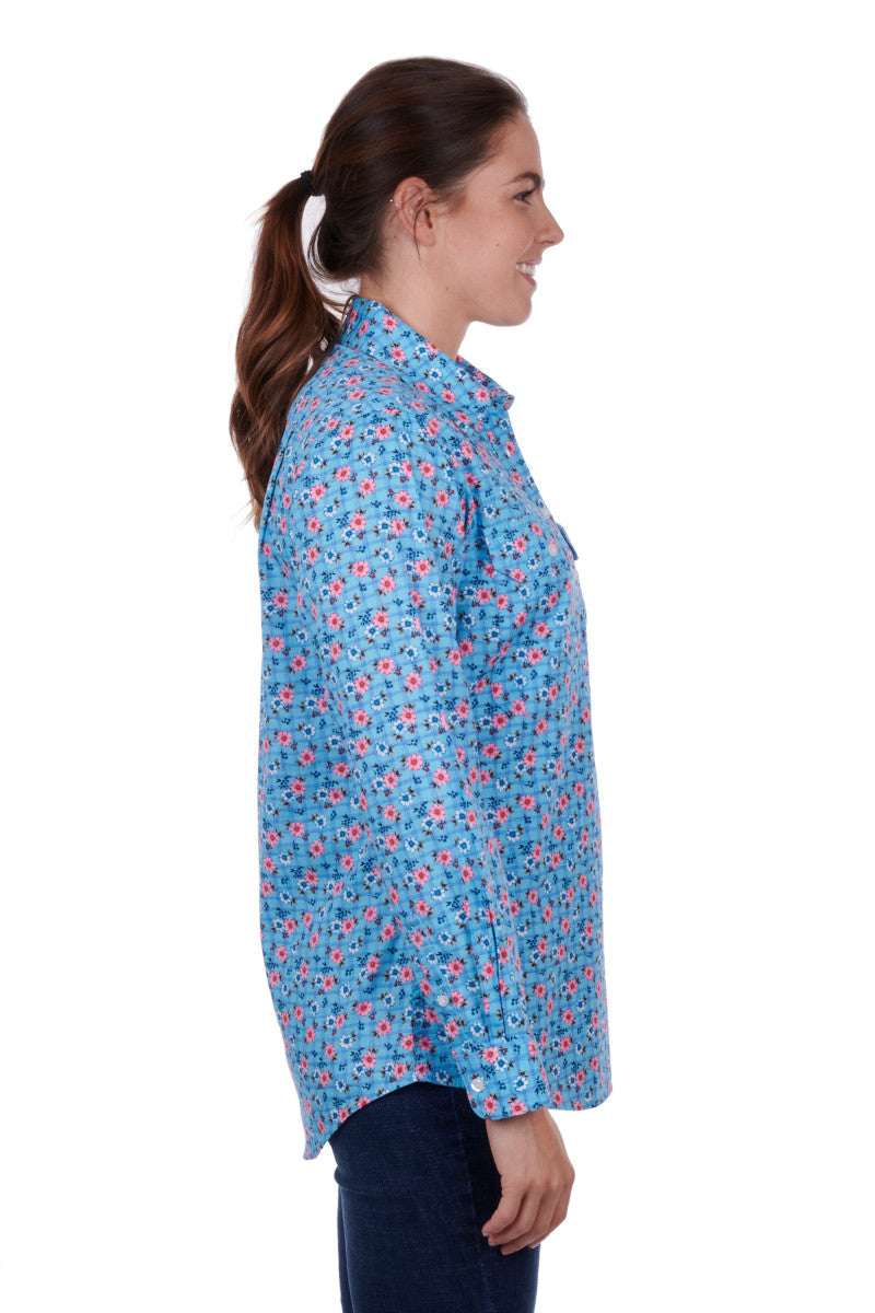 Hard Slog - Women's Becki Half Placket Long Sleeve Shirt