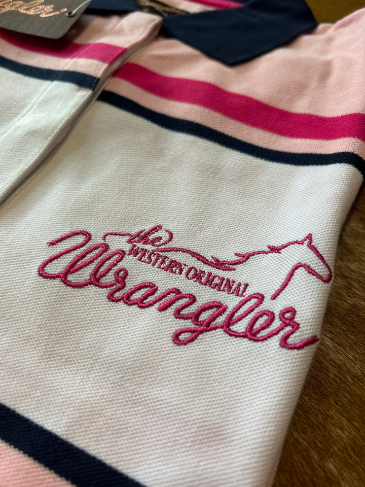 Wrangler - Womens Selena Polo in Pink & Navy