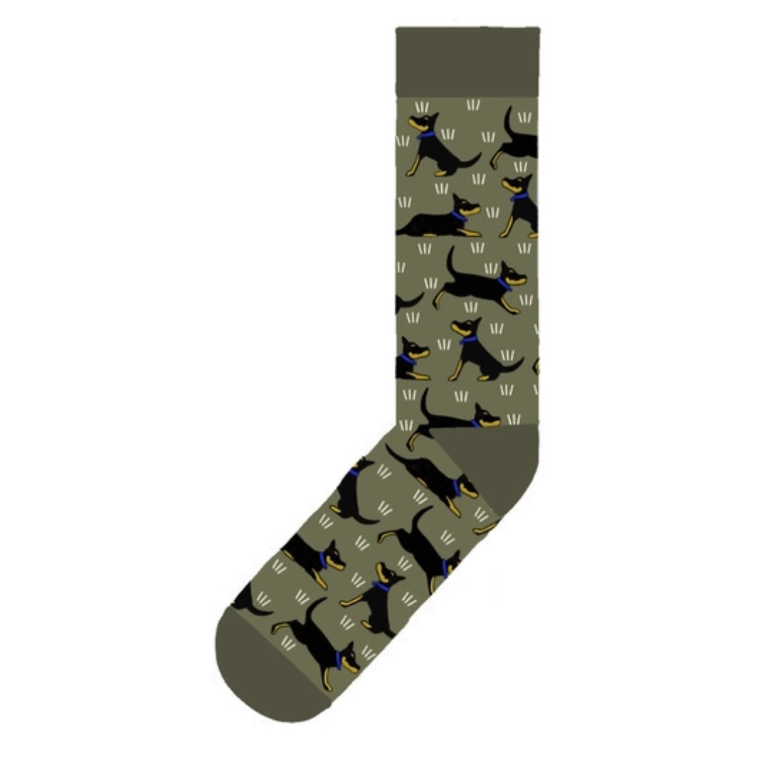 Red Tractor Designs -  Black&Tan Kelpie Socks