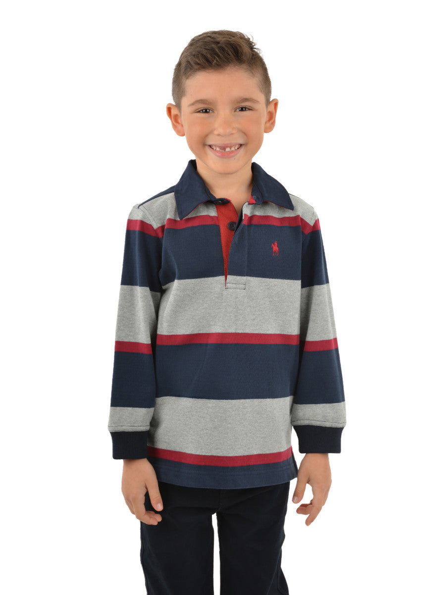 Wrangler - Boys Kingsbury Stripe Rugby