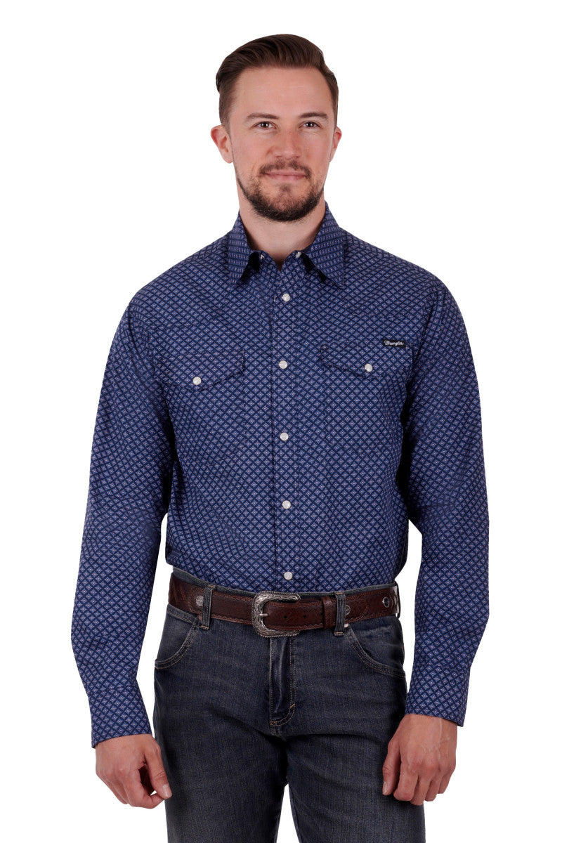 Wrangler - Mens Piper Long Sleeve Shirt