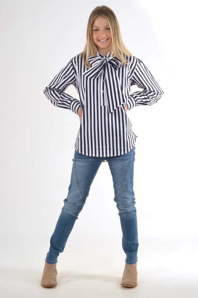 Bullrush - Ladies Tie Stripe Shirt