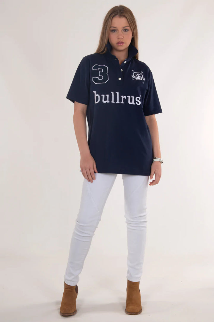 Bullrush - Ladies 3 Polo 22 in Navy Stripe