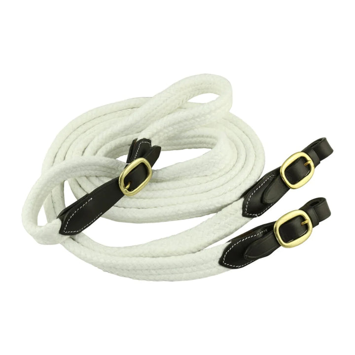 McAlister - Red Centre Brass Cotton Reins