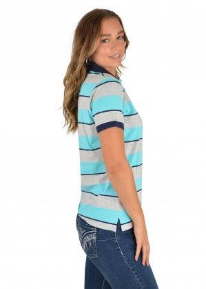 Wrangler - Womens Allie Polo in Aqua