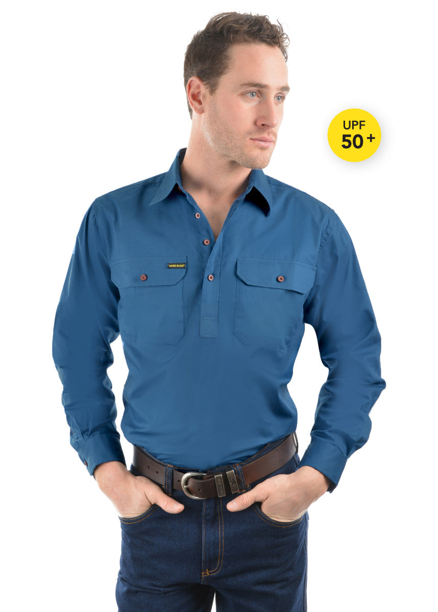 Hard Slog Men's Work Shirt in Blue River