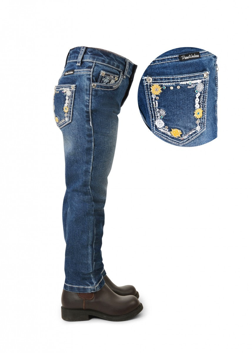 Pure Western - Girls Clementine Slim Leg Jean