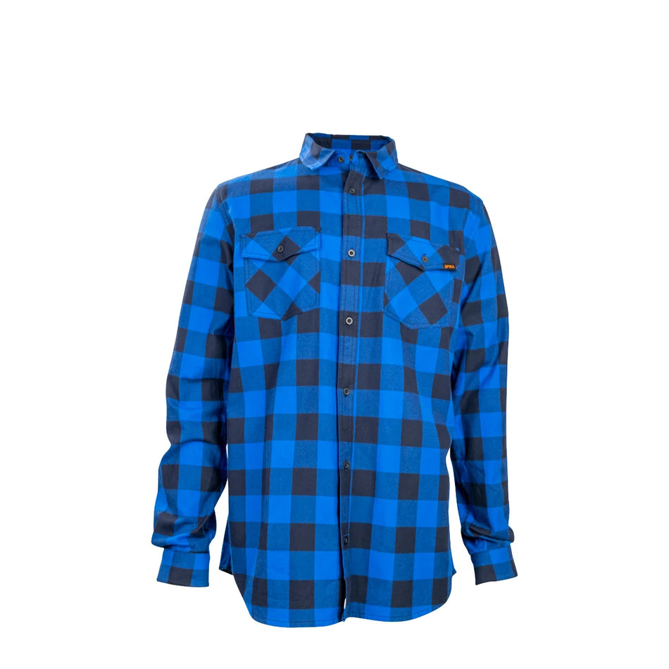 Spika - Mens GO Casual Check Shirt in Blue