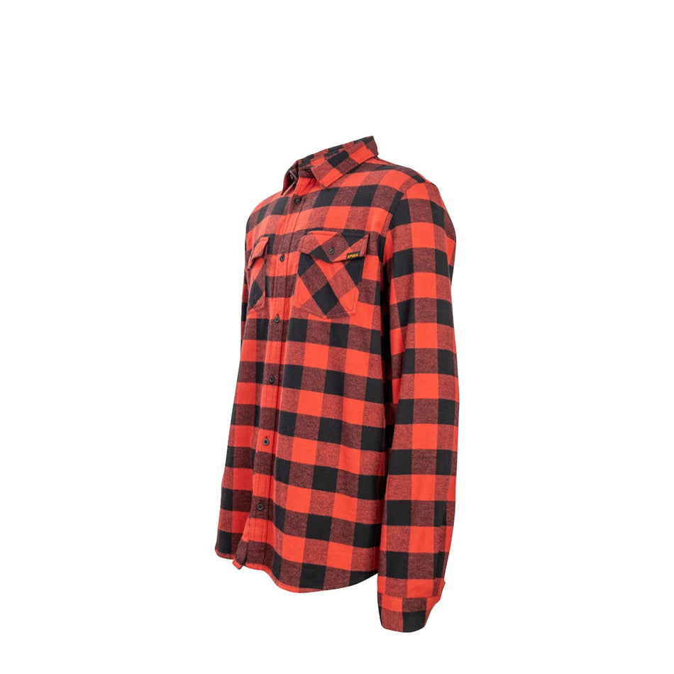 Spika - Mens GO Casual Check Shirt in Red