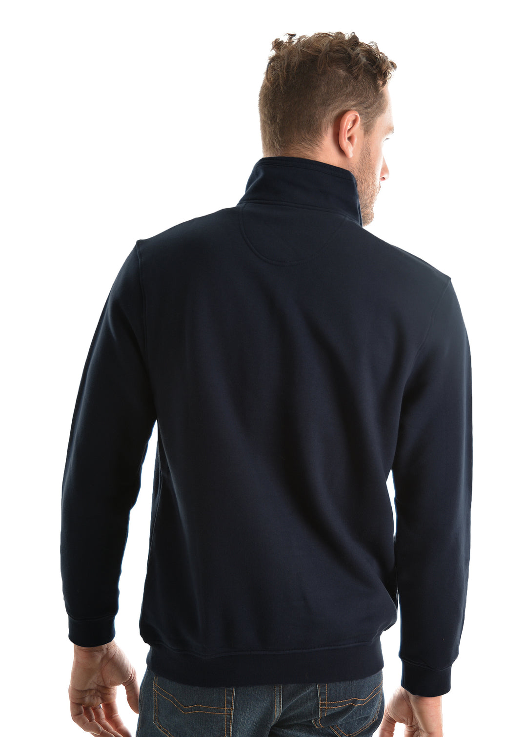 Hard Slog Mens 1/4 Zip Fleece Top in Navy