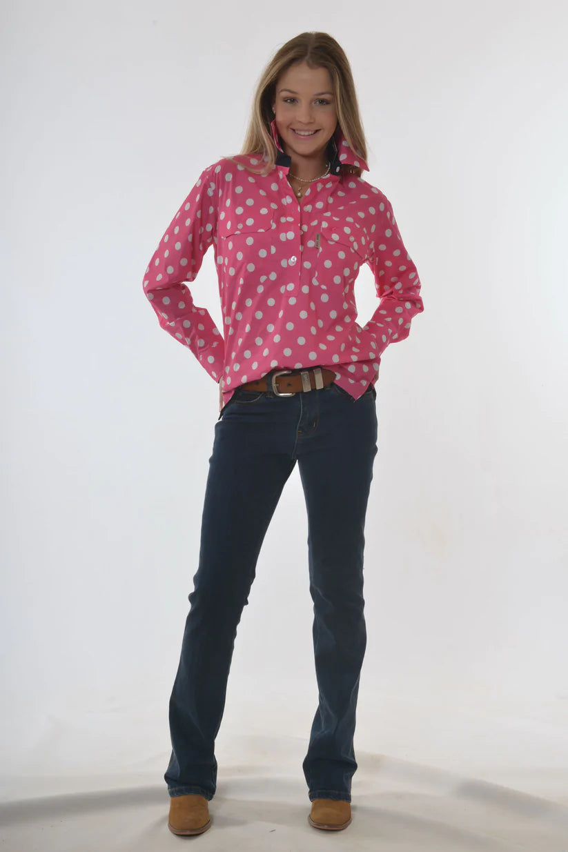 Bullrush - Sienna Spot Shirt in Pink