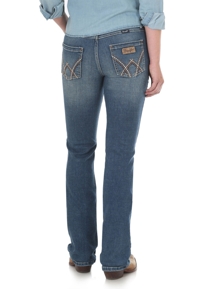 Wrangler - Womens Mae Retro Mid Rise Bootcut Jean in Indigo