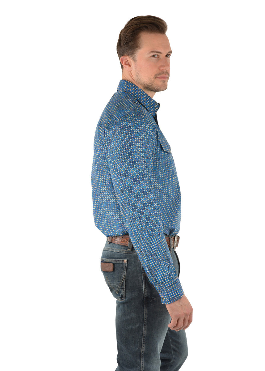 Wrangler - Mens Patrick Print Long Sleeve Shirt