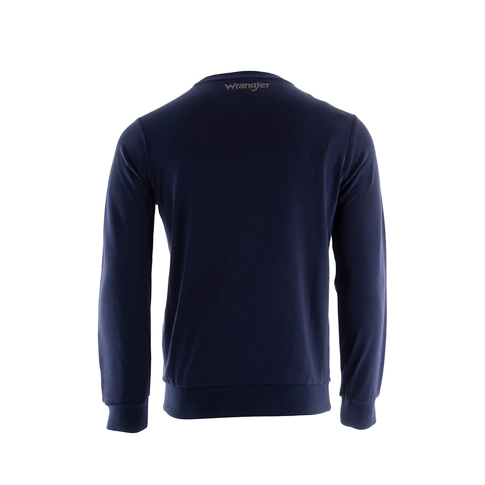 Wrangler - Mens Ryder Logo Crew in Navy