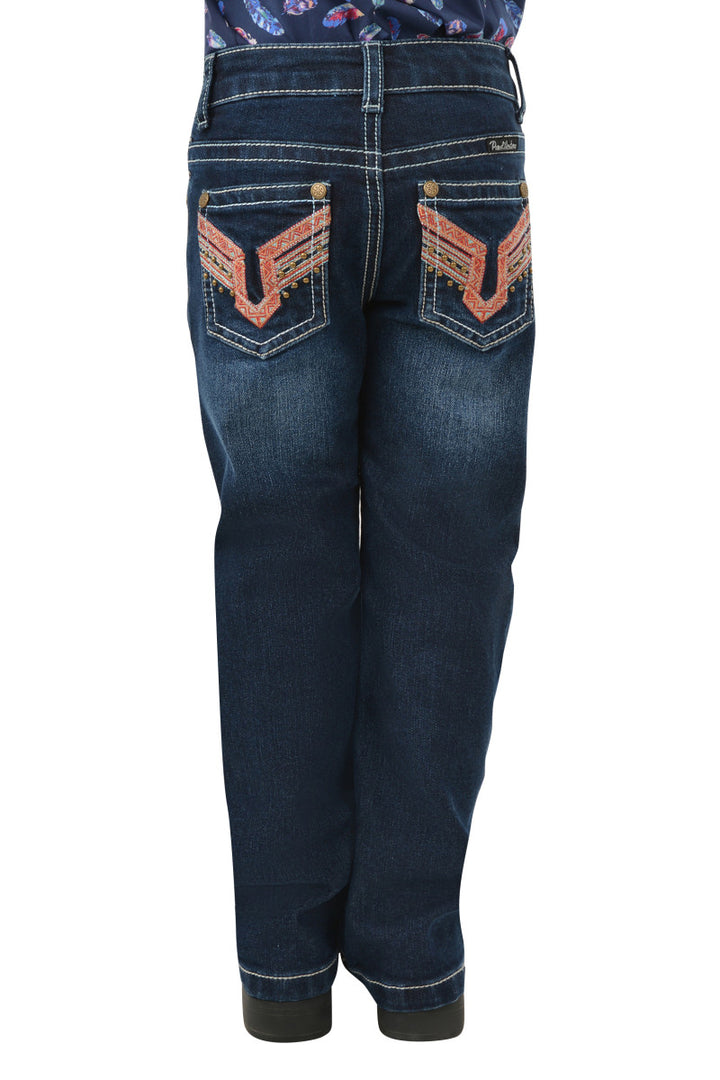 Pure Western - Girls Aztec Boot Cut Jean