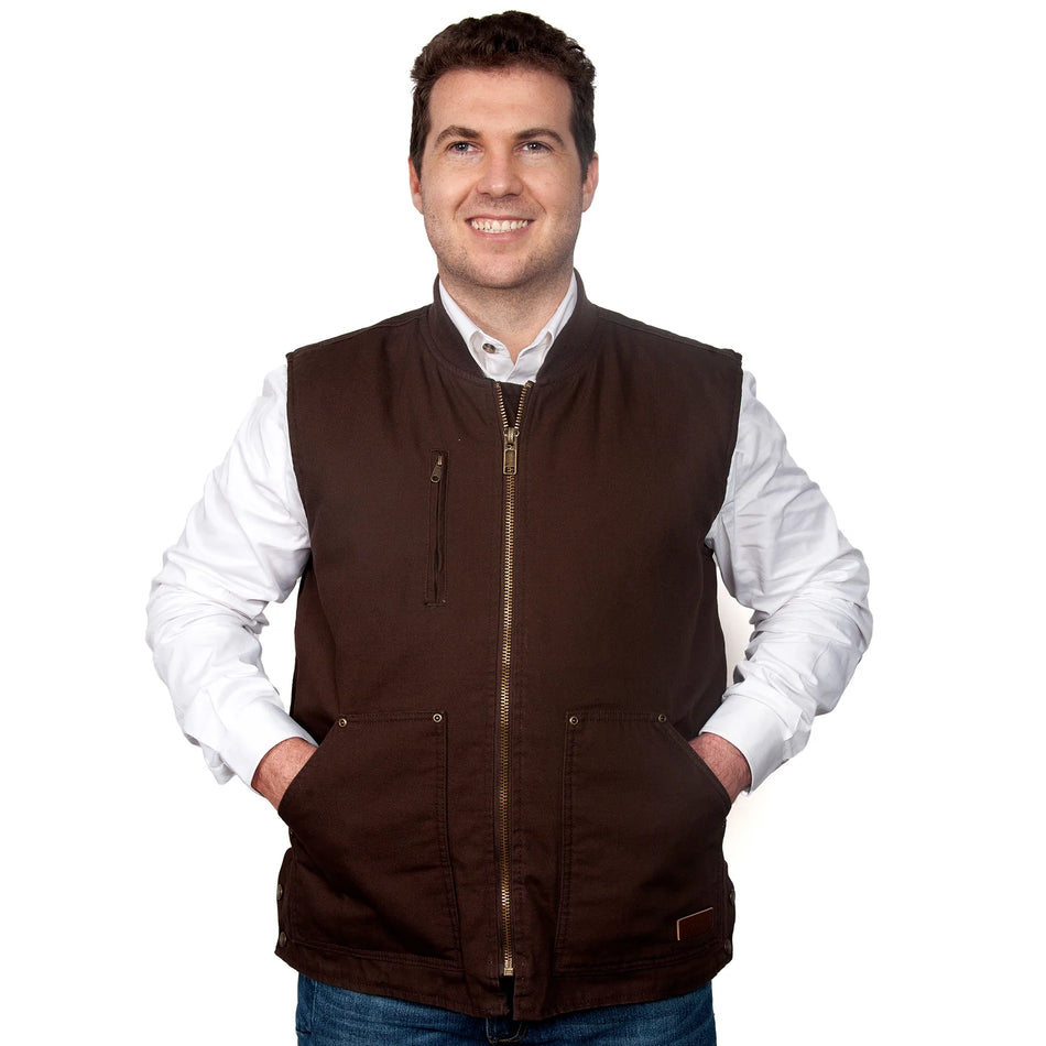 Just Country - Mens Diamantina Vest In Chocolate