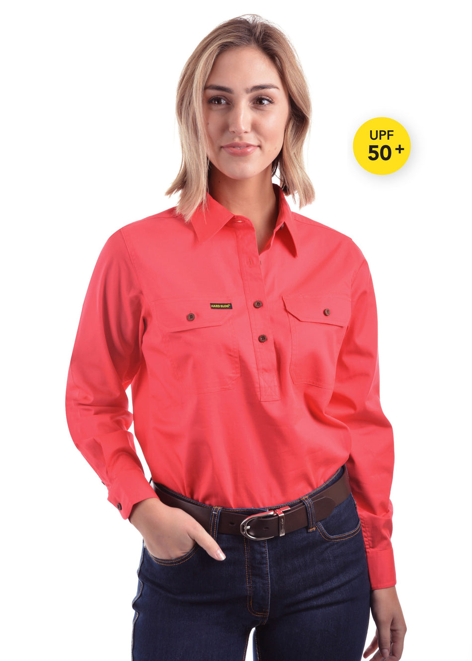 Hard Slog Women's Work Shirt Red Poppy