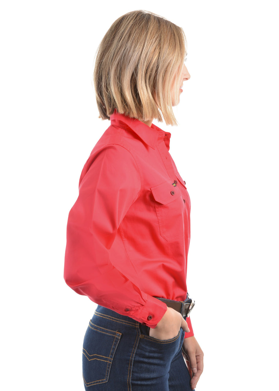 Hard Slog Women's Work Shirt Red Poppy