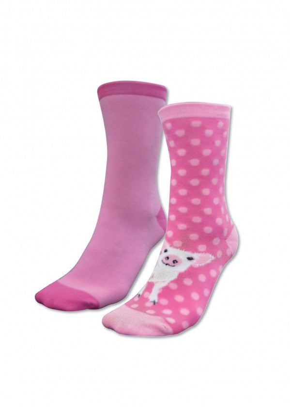 Thomas Cook - Kids Homestead Socks in Pink/Pig