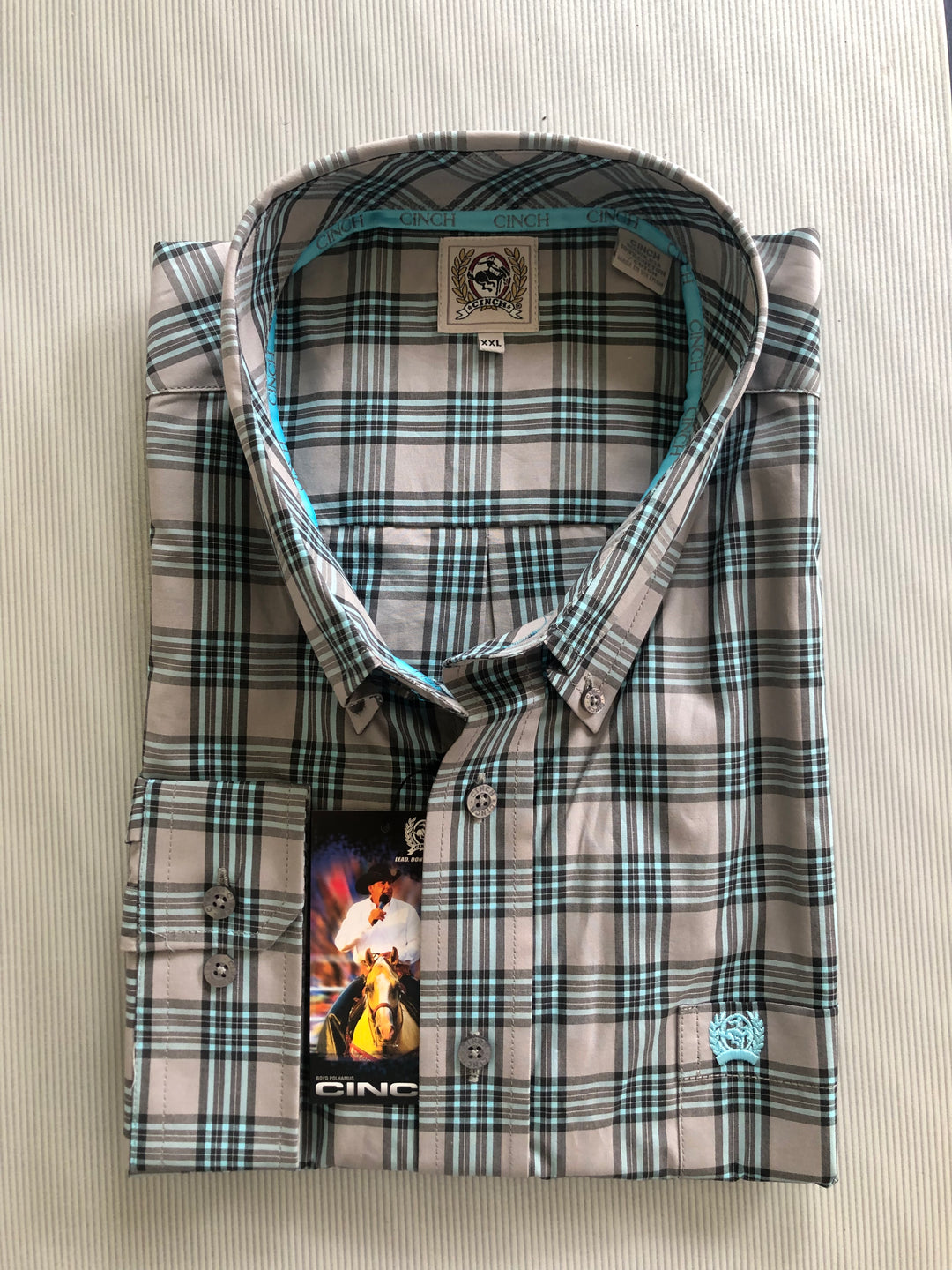 Cinch - Men’s grey check shirt