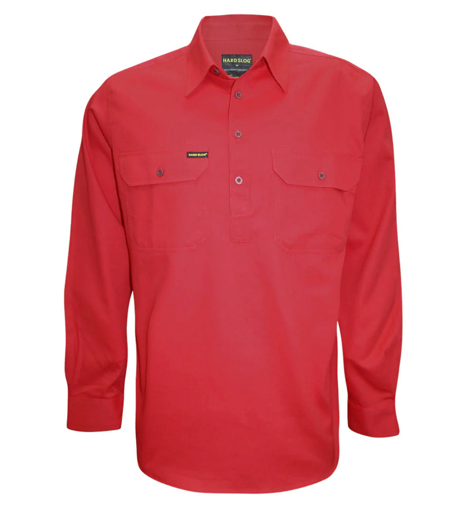 Hard Slog Men's Work Shirt in Bright Red