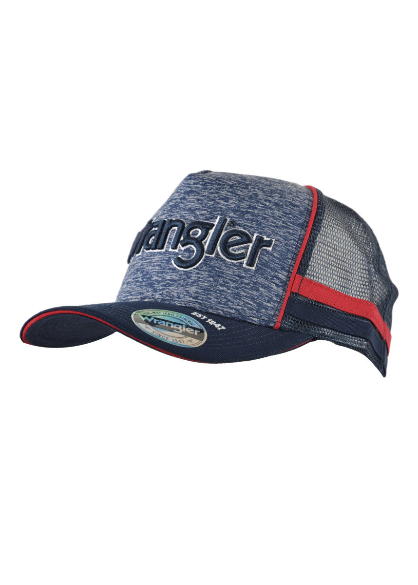 Wrangler - Jake Square Front Trucker Cap in Navy