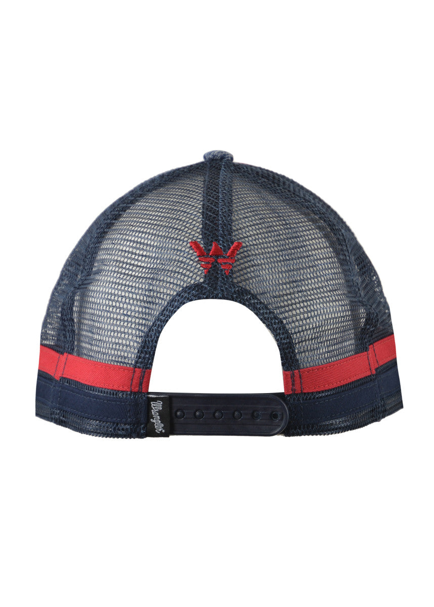 Wrangler - Jake Square Front Trucker Cap in Navy