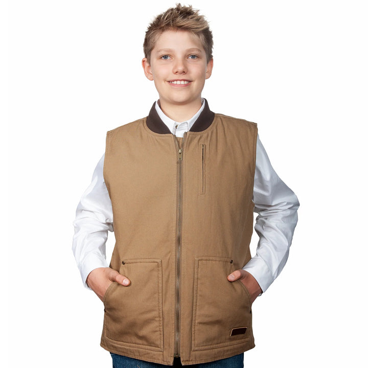 Just Country - Kids Diamantina Vest in Khaki