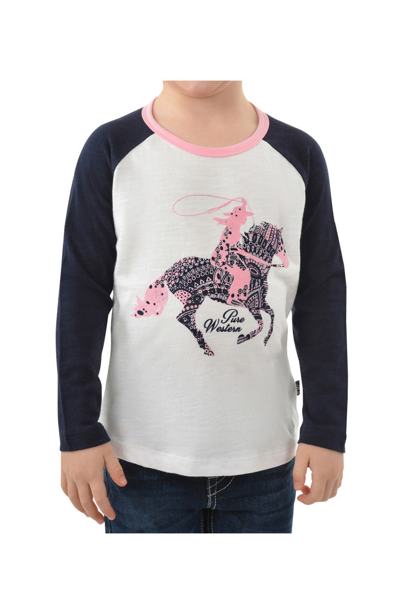 Pure Western - Girls Lucky Long Sleeve Tee