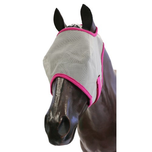 Showmaster - Fly Grey Mesh Mask in Pink