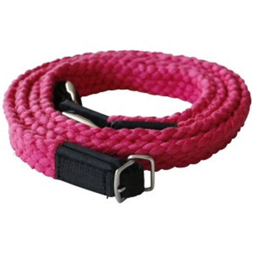 Bambino - Soft Plaited Pony Reins in Pink
