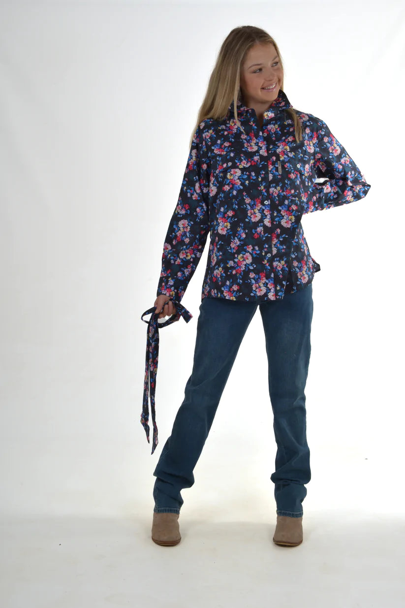 Bullrush - Ladies Posie Shirt in Navy