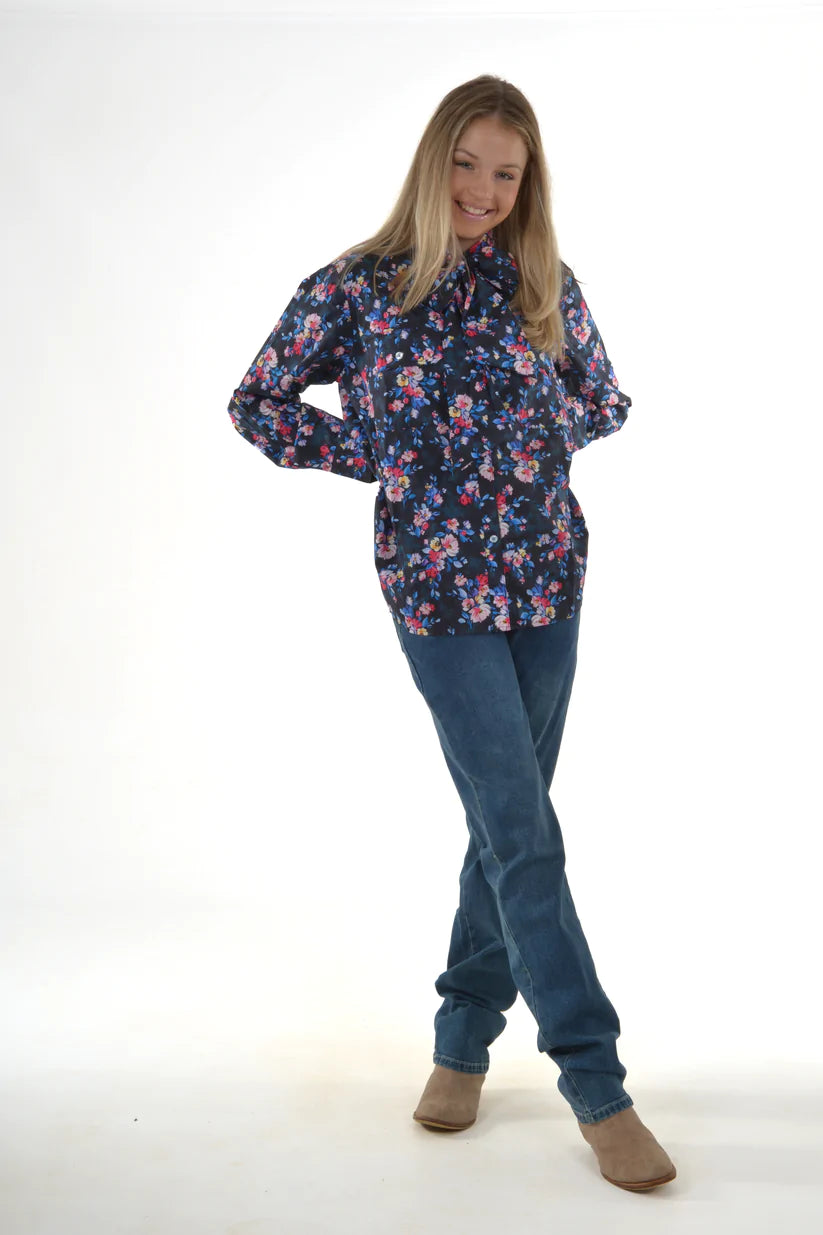 Bullrush - Ladies Posie Shirt in Navy