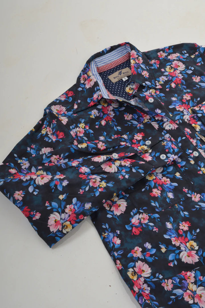 Bullrush - Ladies Posie Shirt in Navy