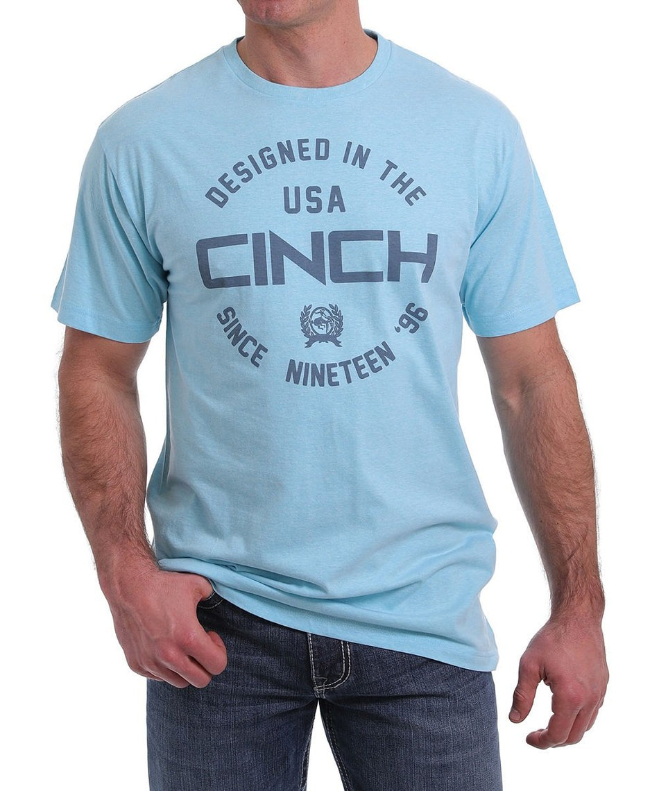 Cinch - Mens Light Blue Logo Tee