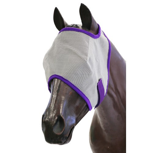 Showmaster - Fly Grey Mesh Mask in Purple