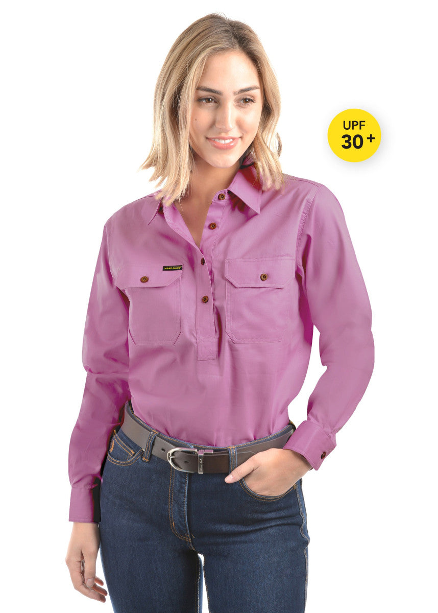 Hard Slog Women's Work Shirt in Violet